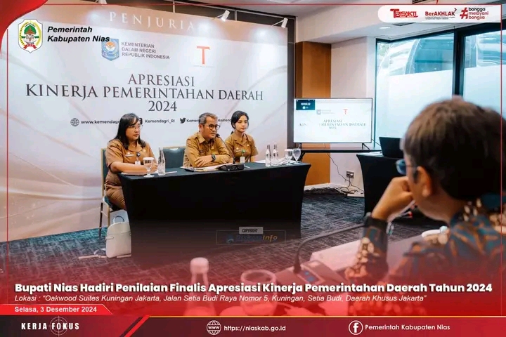 SELAMAT, BUPATI NIAS YAATULO GULO, S.E., S.H., M.SI JADI FINALIS APRESIASI KINERJA PEMERINTAH DAERAH