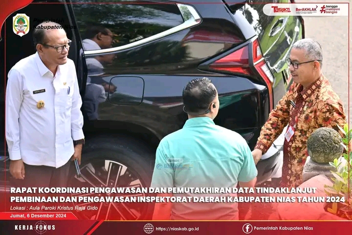 Gelar rapat Pemutakhiran Data Tidak Lanjut Hasil Pembinaan dan Pengawasan Kabupaten Nias Tahun 2024