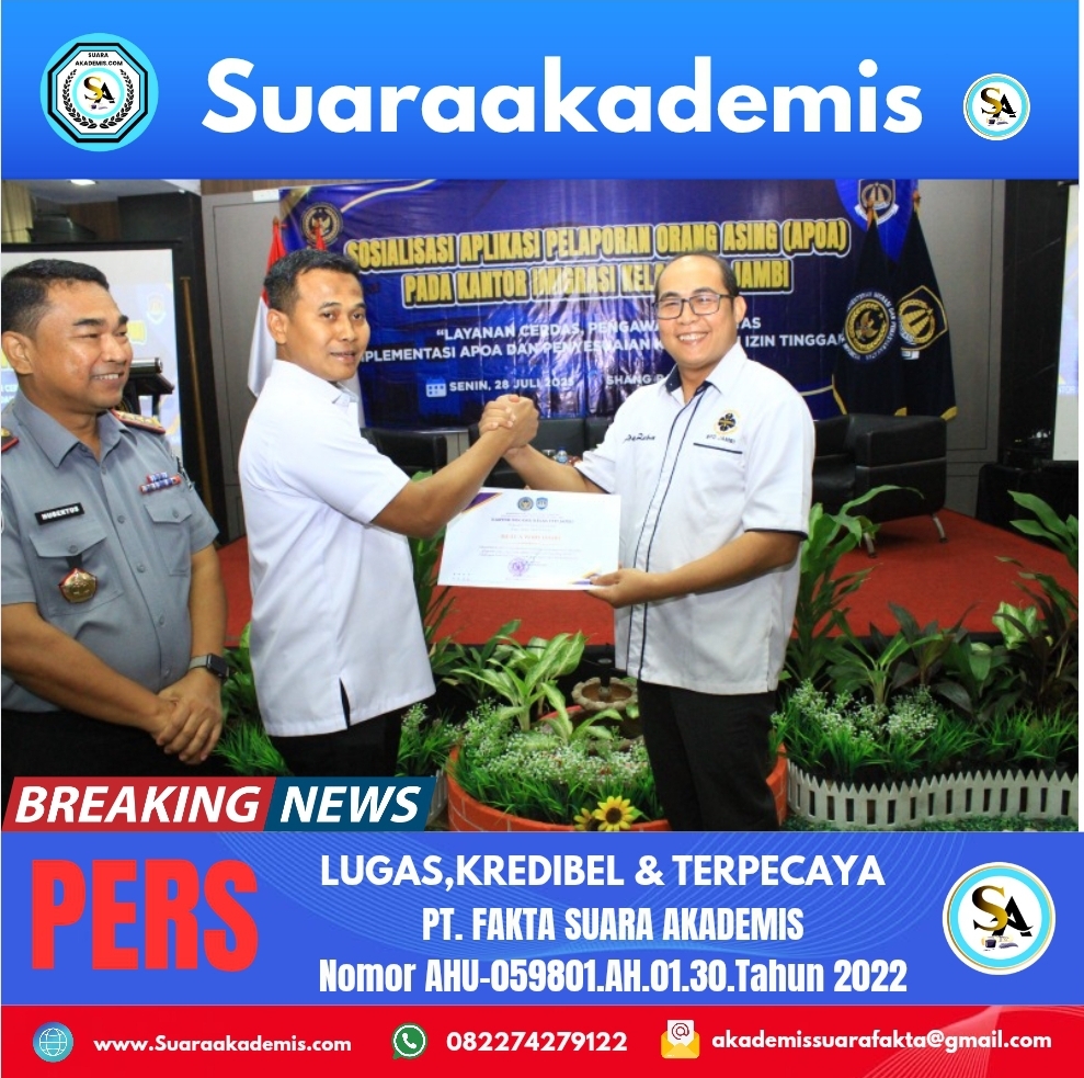 IMIGRASI JAMBI GELAR SOSIALISASI APOA DAN ATURAN BARU IZIN TINGGAL KEIMIGRASIAN UNTUK EFEKTIFKAN PENGAWASAN KEBERADAAN ORANG ASING